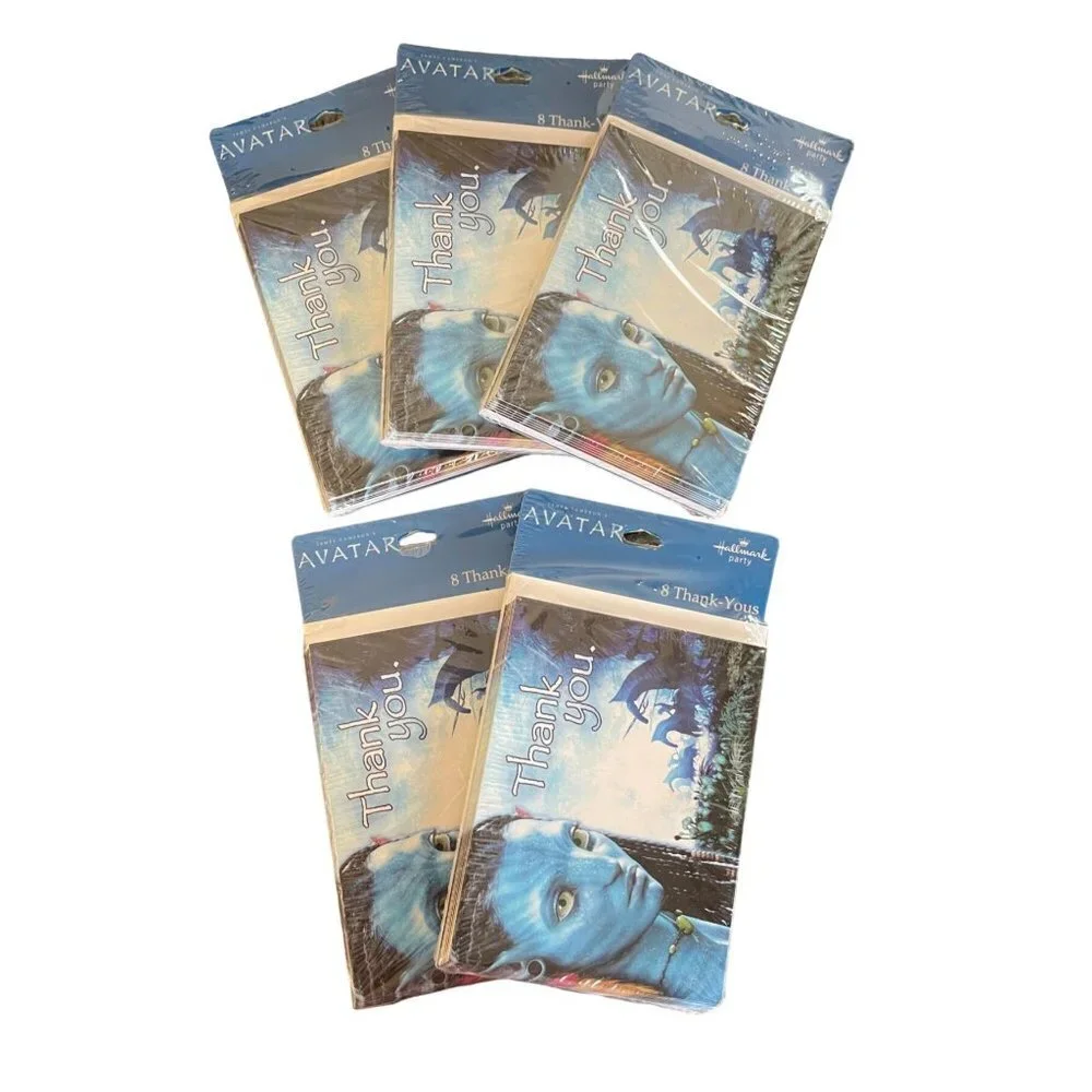 5 Packs Hallmark Party Thank you Cards Avatar Theme With Envelopes (40 total)